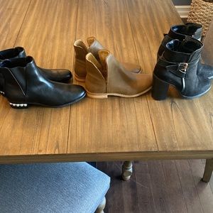 Shoe Dazzle black and brown ankle boots bundle. Women’s size 6.5